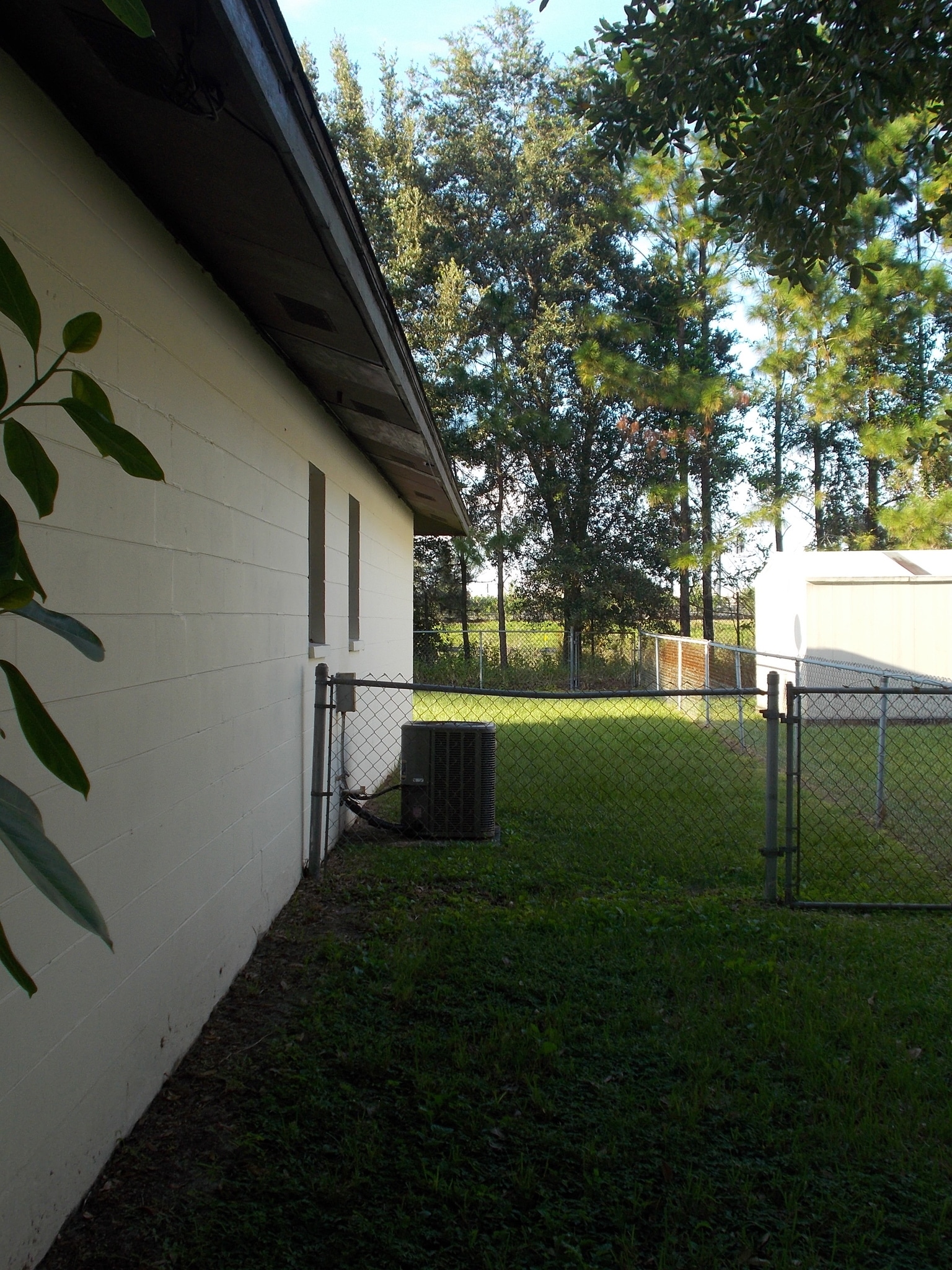 side yard with ac